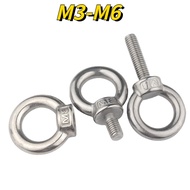 [XNY] 304 Stainless Steel Ring Screw M3/M4/M5/M6 Ring with Ring Lifting Ring Screw Nut Bolt Ring Extension Screw