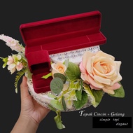 1 set Tapak Cincin + gelang Simple Hantaran Nikah Hantaran Tunang / Merisik