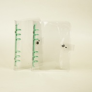 flashee Binder Premium A6 6 Transparent Binder A6 Notebook Diary Iron Sage Green Color