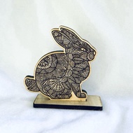 ANIMAL MANDALA WOOD ENGRAVING LASER RABBIT OWL ALPACA KOALA BEAR