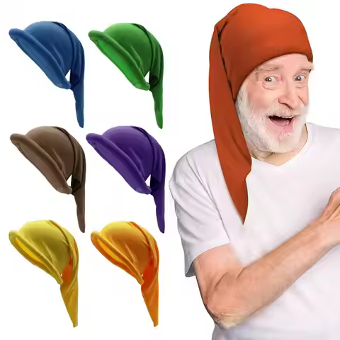 Christmas Dwarf Hat Colored Dwarf Costume Hat Moisture-Wicking Breathable Hat for Halloween Christma