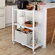 Yamazen LIS-3S(WH) Rack (Folded), Ready to Use (Complete Body/Just Attach Casters), Overall Load Cap