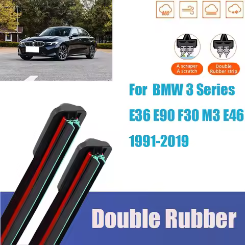 For BMW 3 Series E36 E90 F30 M3 E46 Front Windshield Wiper General Motors Multifunctional Double Rub