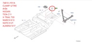 ที่ยึดยางอะไหล่ NISSAN TIDA C11 X-TRAIL T30 MARCH K13 ALMERA N17 NOTE E12 74810-JY01A CLAMP-S/TI