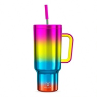 40oz/1.2L Handled Vacuum Insulated Water Bottle, Stainless Steel Travel Thermos Cup, Leak-Proof Lid 