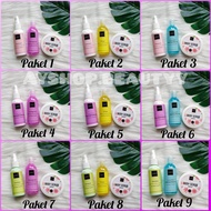 (Free Pouch) Paket Hemat Scarlett Whitening Mini 3in1 / Scarlett Share in Jar (Original 100%)