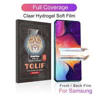 TOLIF Clear HD Hydrogel Soft TPU Film Screen Protector Guard For Samsung Galaxy S21 S20 S10 S9 S8 S7 Note 20 10 9 8 Note20 Note10 Note9 Note8 Plus Ultra Lite FE 5G Full Cover