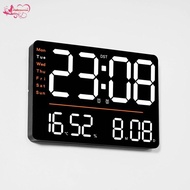 Abbraccia Large Digital Wall Clock LED Wall Clock Dst with Temperature 12/24H Time Mode with Timer B