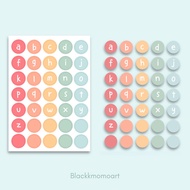 [Blackkmomoart] Alphabet stickers/journal stickers