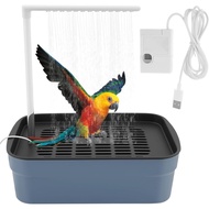 Parrot Bathtub, Automatic Bird Bath Shower with Circulating Faucet, Electric Cockatiel Bathing Pool 