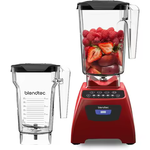 Blendtec Classic 575 Blender- WildSide+ Jar (90oz) and Four Side Jar (75oz) BUNDLE- 4 Pre-programmed