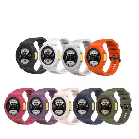 Armor-like Integrated Silicone Strap Suit for Amazfit T-REX2 Tyrannosaurus Rex All-inclusive Silicon