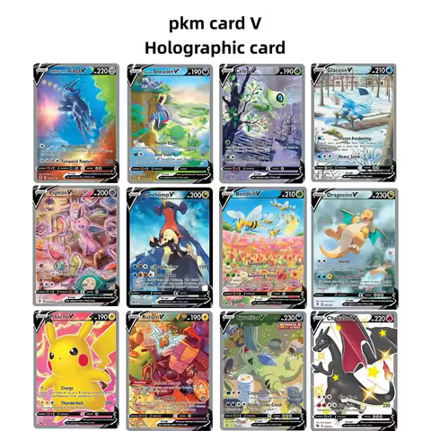 PKM Foil V Card Holographic Collection Toys Gifts Giratina/Rotom /Pikachu/Tyranitar/Dragonite Christ