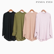 Pandaeyes Mid Collar Batwing Sweatshirt CLO-CNSY2805BL