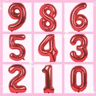 32 Inches Number Balloon Red Big Number Balloon Birthday Number Balloon Foil Balloon