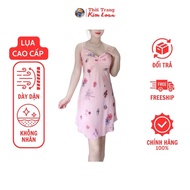 [VIP33] - Women's two-piece nightgown with pattern, high-quality Latin silk