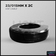 2.5MM X 2 CORE PVC INSULATED PIN WIRE 23/0.15MM X 2 CORE VDE CABLE