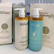 Cặp Dầu Gội Xả Voudioty Keratin X9 Cung Cấp Dưỡng Chất Phục Hồi Tóc Hư Tổn Nặng 500ml