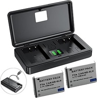 2Packs NB-6L (1200mAh) Battery, Camera Charger Compatible with CANON S90，IXUS 105，IXUS200，IXUS210，IX
