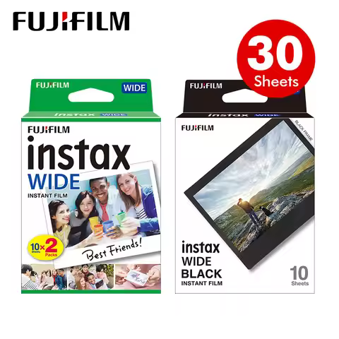 Fujifilm Instax Wide Film Instant White Black Edge For Fuji Camera 100 200 210 300 400 500AF Lomogra