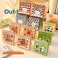 [Out-t] 2026 Year Cartoon Capibara Desktop Mini Desk Calendar Planner Desktop Decoration Office Stat