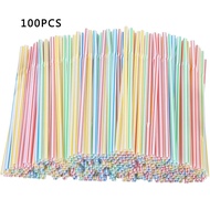 100 Pcs Portable Disposable Plastic Colored Elbow Straws / Straws Suitable For All Kinds Of Beverage