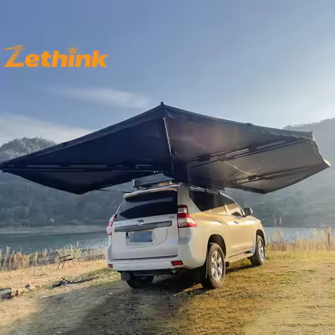 Outdoor Oxford Weather-Proof 270 Free Standing Retractable Awning