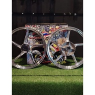 NOO LAMULUKA RS150 SPORT RIM FG511 PRO WHEEL CHROME ALLOY CNC 1.6X1.85 17INCH 5 BATANG FG SP 1.6X1.8