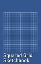 Squared Grid Sketchbook, 8.5"x5.5" (half-letter) 104 pages, Ultramarine Blue, Softcover, 1/4" Square