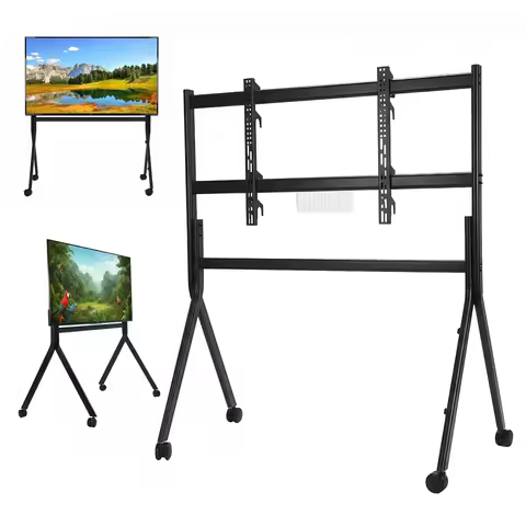 Heavy Duty Portable Floor TV Stand for 86-110 Inch Screens Portable Monitor Stand Max Load 485LBS/22
