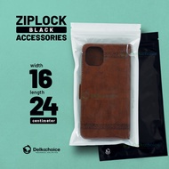 Plastic Clips/ Accessories Clear Black Ziplock Packaging Plastic 16x24