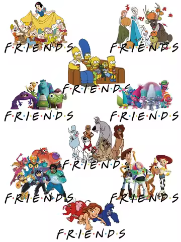 9pcs/lot Disney Movie Frozen friends custom patches thermo-stickers for children vinyl stickers DIY 