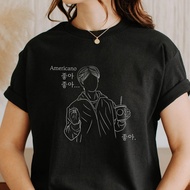 Hyunjin Americano Shirt Stray Kids Shirt SKZ T-Shirt Cotton Summer Short Slevee