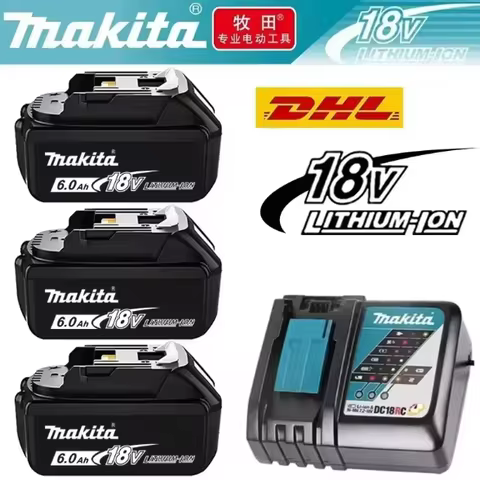 Makita 6Ah for Makita 18V Battery BL1840 BL1830B BL1850B BL1850 BL1860 BL1815 Replacement Lithium Ba