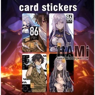 EIGHTY SIX CARD STICKER - 86 SHIN - ANIME STICKER - MANGA STICKER ACCESS CARD STICKER SKIN