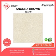 Keramik Lantai Kasar PLATINUM - ANCONA BROWN 40 x 40 KW 1