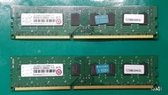 創見 DDR3 1333 2Gb*2 桌機用記憶體 TS256MLK64V3U 雙面/寬版
