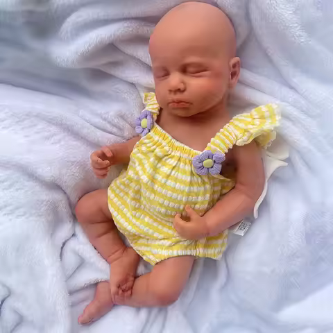 Full Body Silicone Reborn Baby Girl Loulou 20Inch 1:1 Lifelike Silicone Bebe Washable Newborn Dolls 