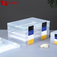 LUOLRV A4 File Storage Box, Dustproof Portable A4 File Box, Transparent Test Paper Classification Pl