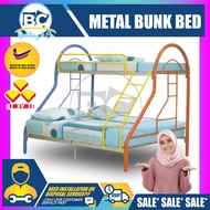 QUEEN SINGLE SuperBase Metal Bunk Bed/Double Decker Bed/Queen Metal Bed/Queen Bed/Couple Bed/Couple Bedframe/Adult Bedframe/Large Bed/Homestay Bed/Master Bedroom Bed/Katil Besi Kuat (Colourful Colour)