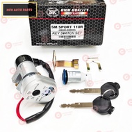 IGNITION KEY SWITCH SET - BENELLI - SM SPORT 110R / 110E (100% Q.J ORIGINAL & NK PARTS)