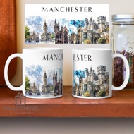 Manchester Clipart Watercolor City Around the World Clipart Landmark Destination Etihad Stadium Engl