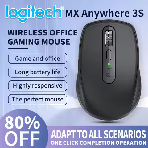Logitech MX Anywhere 3S Ergonomic Wireless Mouse, 8000 DPI, MagSpeed Collection of Gaming and Office