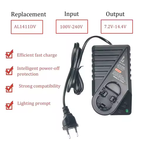 EU PLug AL1411DV NI-MH NI-CD Battery Charger for Bosch 7.2V 9.6V 12V 14.4V Battery GSR7.2 GSR9.6 GSR
