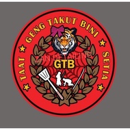 STICKER GENG TAKUT BINI (GTB) STICKER PRINT LAMINAT