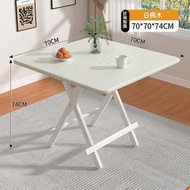 日本暢銷 - （白楓木）可折疊小桌 餐桌家用簡易桌 戶外便攜式方桌出租屋專用擺攤吃飯桌70*70*74