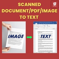 Scanned Documents/PDF/Image To Text 【Word / Excel】