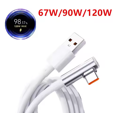 120W 6A Super Fast Charge USB Cable for Xiaomi 17 15 14 Pro Redmi Note 12T 13 POCO X6 Pro F7 67W 90W
