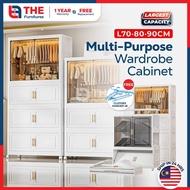 THE L70–90cm Foldable Wardrobe Storage Cabinet Stackable Adult Kids Clothes Wardrobe Storage Box