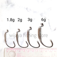 Mata Pancing Worm Hook Pakai Timah Soft Lure Baby Silencer Zman Kodok Soft Frog 1.8 gr 2 gr 3 gr 5